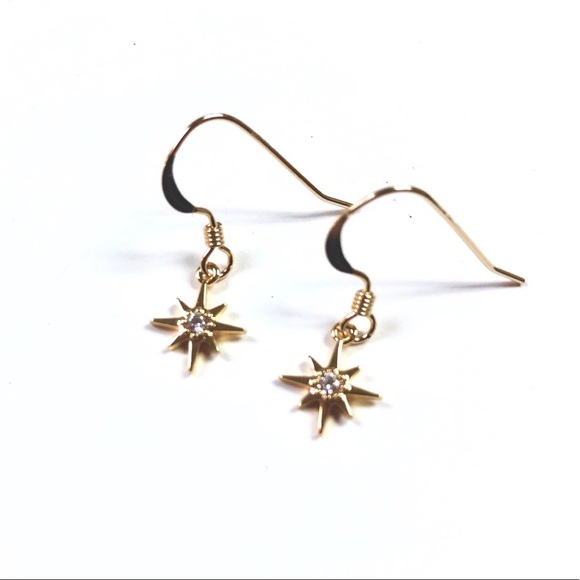 Star Earrings, Celestial, North Star, Polaris - Picture 4 of 11